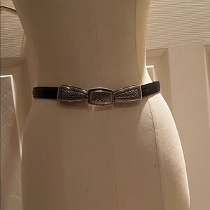 Brown Leather Adjustable Belt.